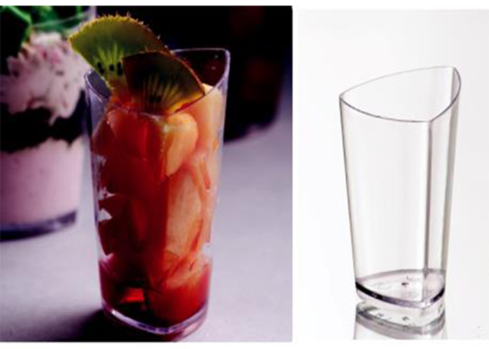 Plastic Triangular Cone Shaped Glass (70 ml)