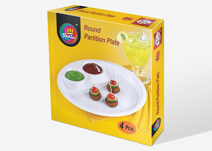Round Partition Plate (4 Pcs)