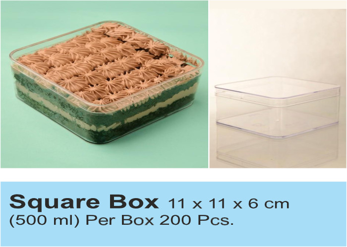 Square Box 11 x 11 x 6 cm Per Box 200 Pcs.